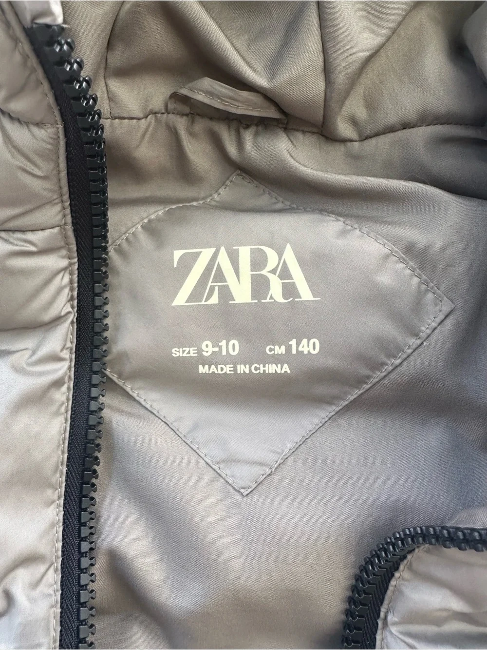 Zara Hooded Puffer Vest in Olive Green